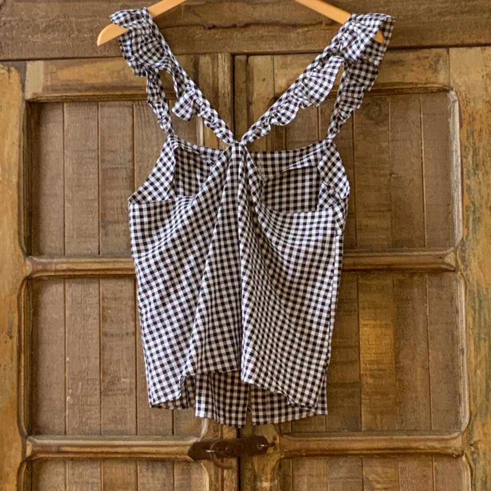 Madewell Gingham Checked Ruffled Cami - image 4